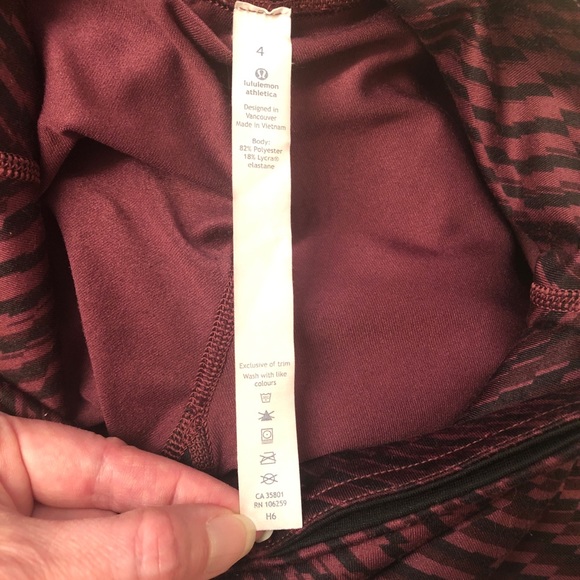 Lululemon Shifted Horizon Crop Leggings Maroon 4 - Picture 9 of 11